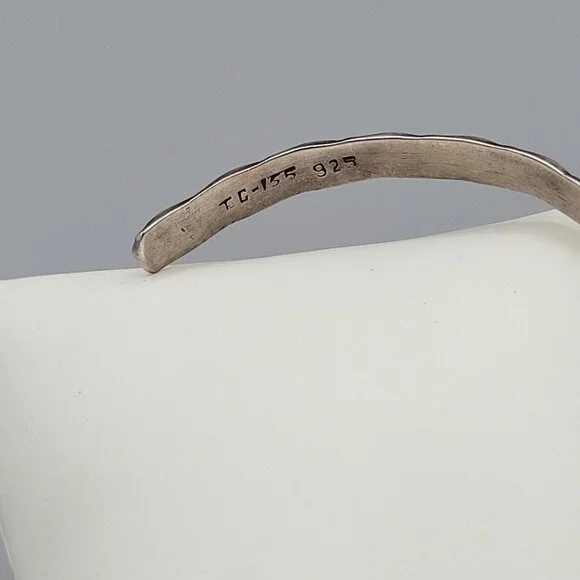 Taxco Mexican Sterling Silver 925 Diamond Pattern Cuff Bracelet Unisex - Picture 6 of 8